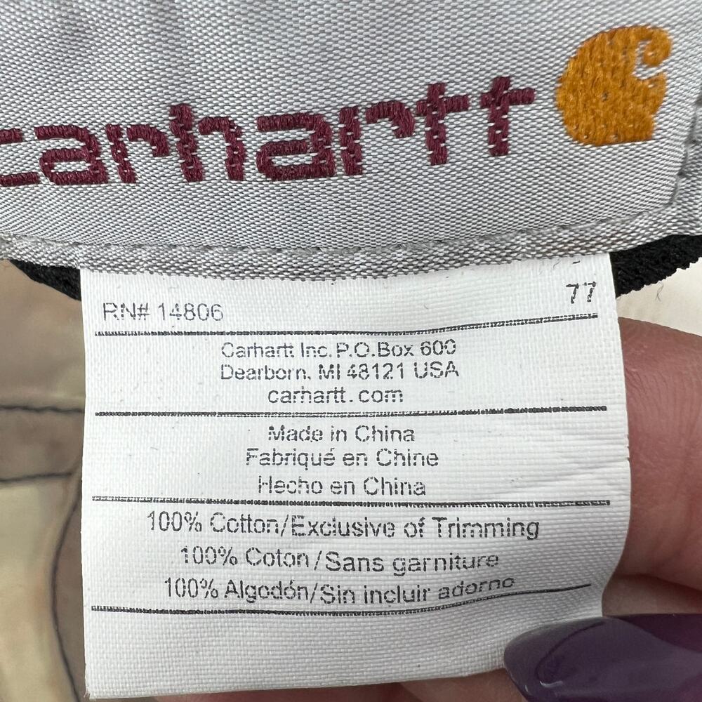 Carhartt Womens Flannel Plaid Flat Cap Hat One Size Fits Most Adjustable - Picture 8 of 9